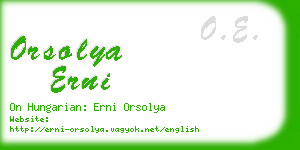 orsolya erni business card